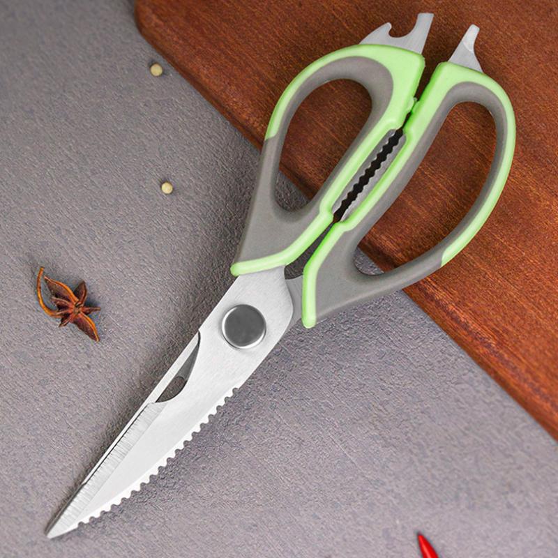 

Острые кухонные ножницы из нержавеющей стали, многофункциональные ножницы для куриных костей, мощные и удобные бытовые ножницы 22.8x8.2cm