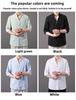 Men's Trendy Summer Cotton-Linen Stand Collar Shirt, Short-Sleeved, Loose Fit