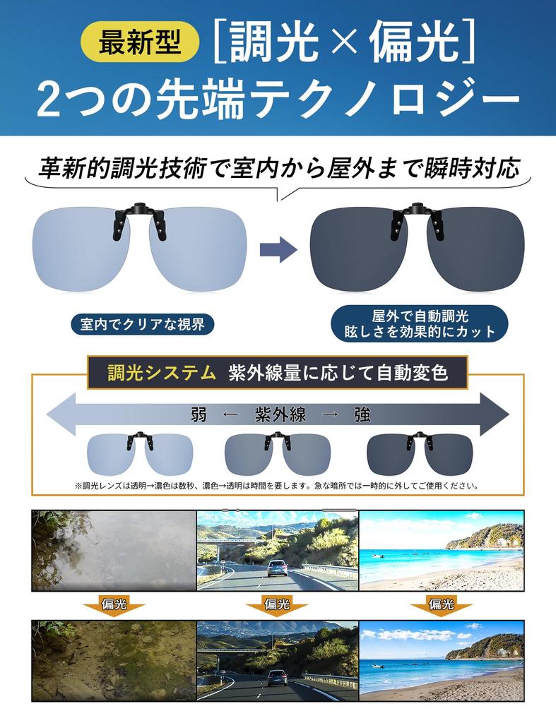 TINHAO Sunglasses with Polarized and Photochromic UV400 for Day and Night Driving and Outdoor Lightweight Clip-on Lenses, Protection, Flip-Up Design,