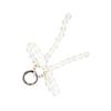 Pearl Beaded Bowknot Charm Keychains Sweet Cool Pendant Ornament Keyring Backpack Decoration Jewelry for Women Girls