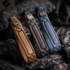 Retro Leather Key Bag for Mercedes-Benz - Premium Handmade Cowhide Cover
