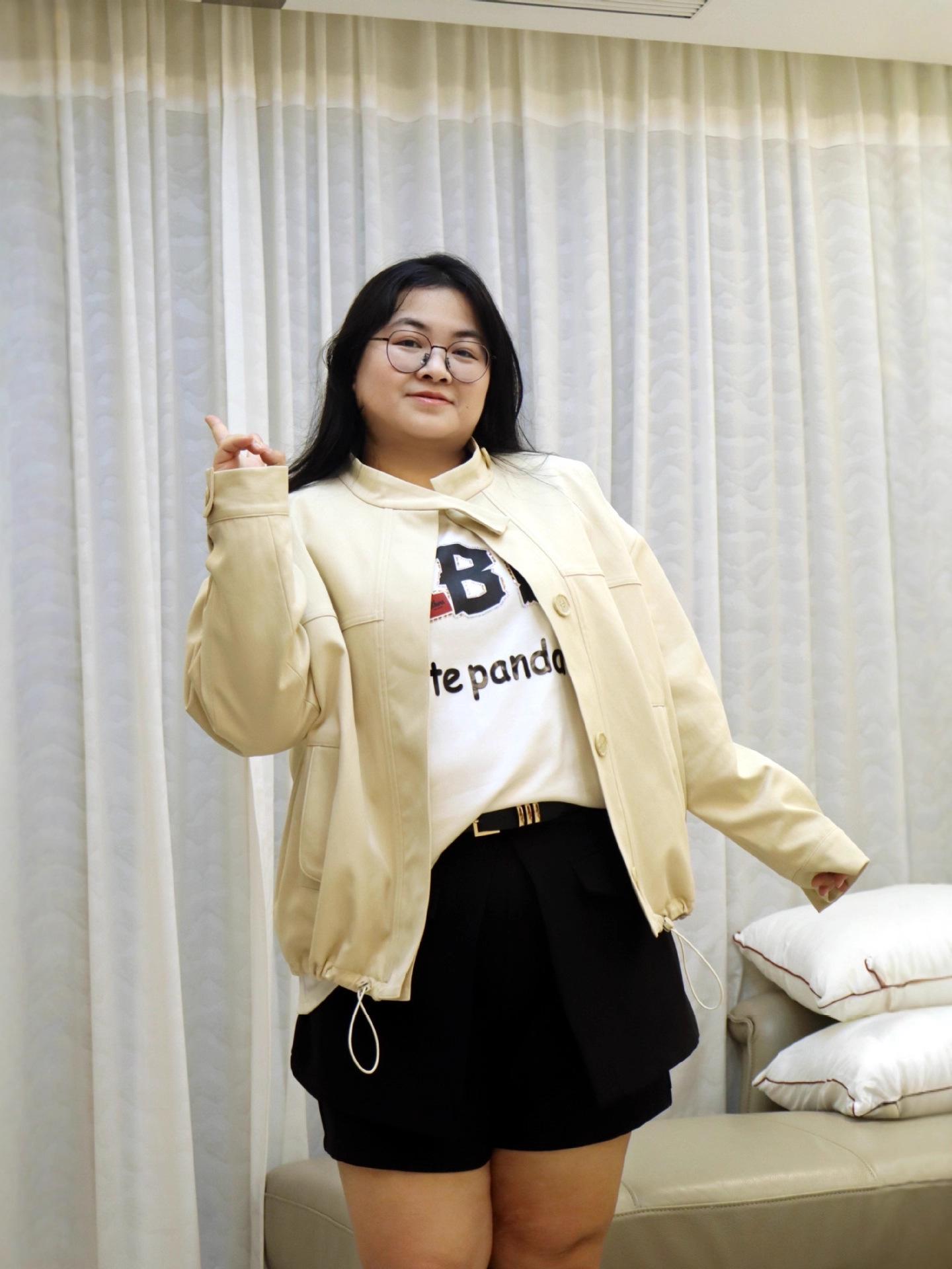 

Autumn/Winter Plus Size Korean Style Petite Women s Extra Thick Trench Jacket 4XL брудно-білий