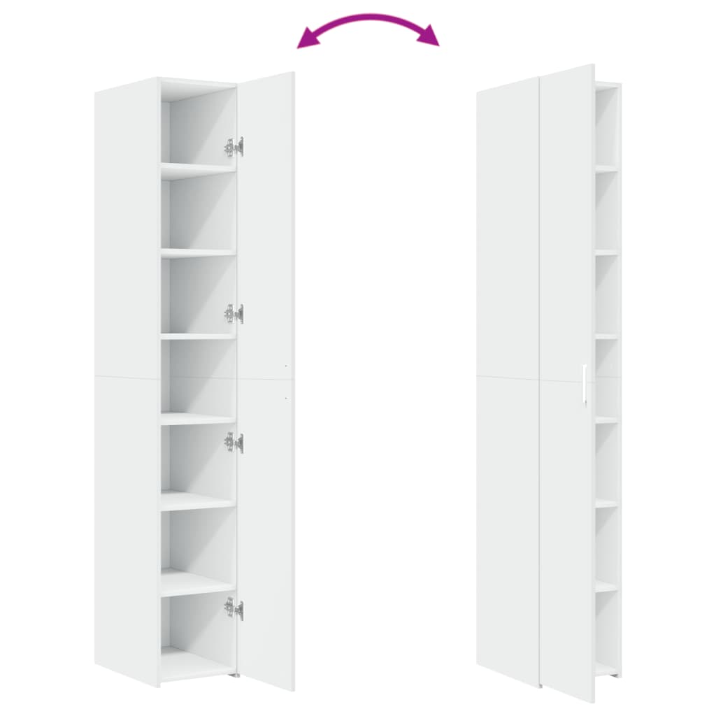 Highboard White 30 x 42.5 x 185 cm Particleboard