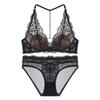 Reggiseno a triangolo push-up senza ferretto in pizzo francese - Estivo Sexy Senza Schiena Chiusura Anteriore