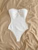 2025 Damenmode Falten Sexy Bodycon Einteiler Badeanzug für Strandurlaub
