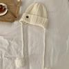 Windproof Y2k Knitted Cap Thick Beanie Hats Japanese Pom-pom Knit Cap  Outdoor
