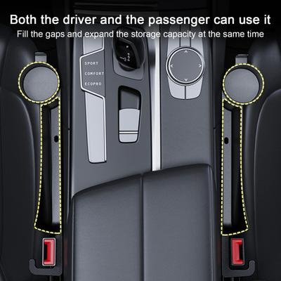 2 Pezzi Organizer per Spazio Sedile Auto con Portabicchieri Grande Capacità