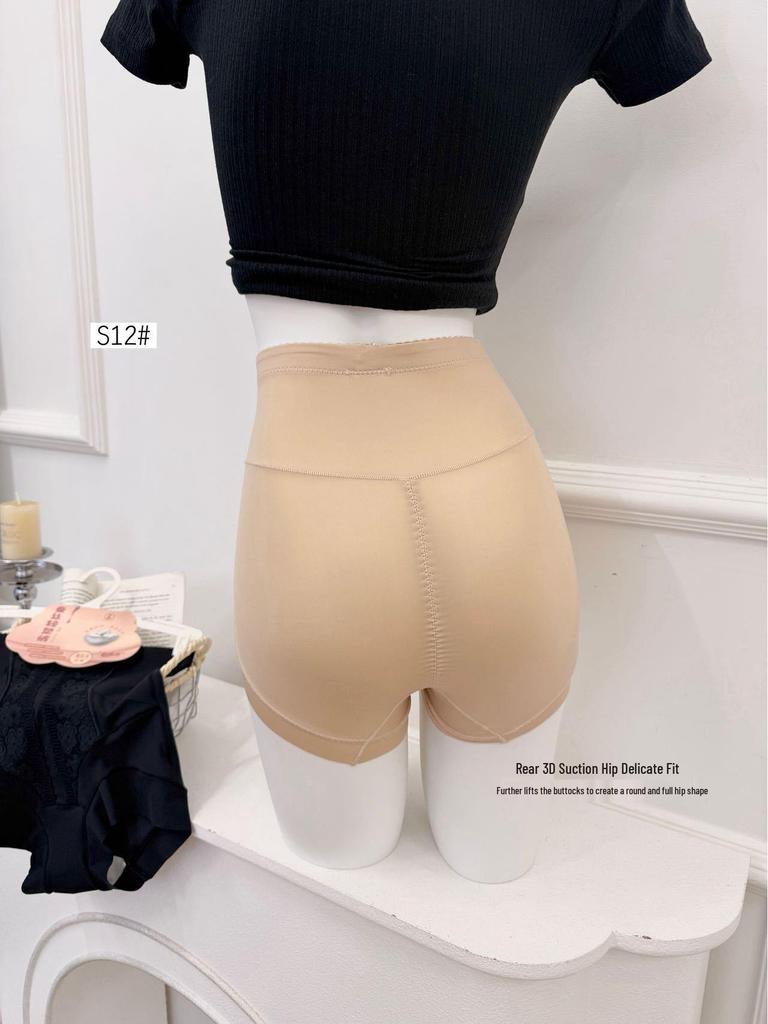 Cool Silk Lace High-Waisted Tummy Control Shaping Shorts with Butt Lift