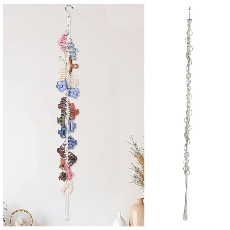 Metal Rope Hairpin Holder Wall Hanging Bohemia Clips Barrettes Hair Ties Small Jewelry Display Bathroom Decoration