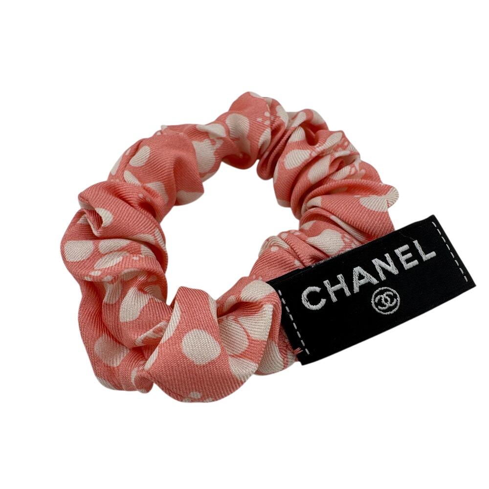 CHANEL Shush silk hair accessory pink silk Women Used