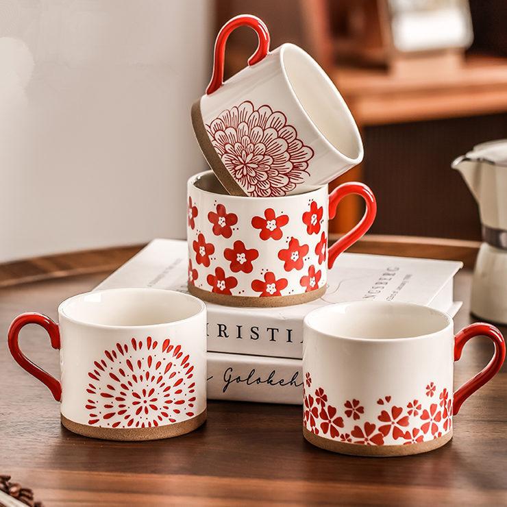 Retro Artistic Ceramic Cup High Value Home Drinking Water Mug Girls Office Coffee Cup Couple Cup