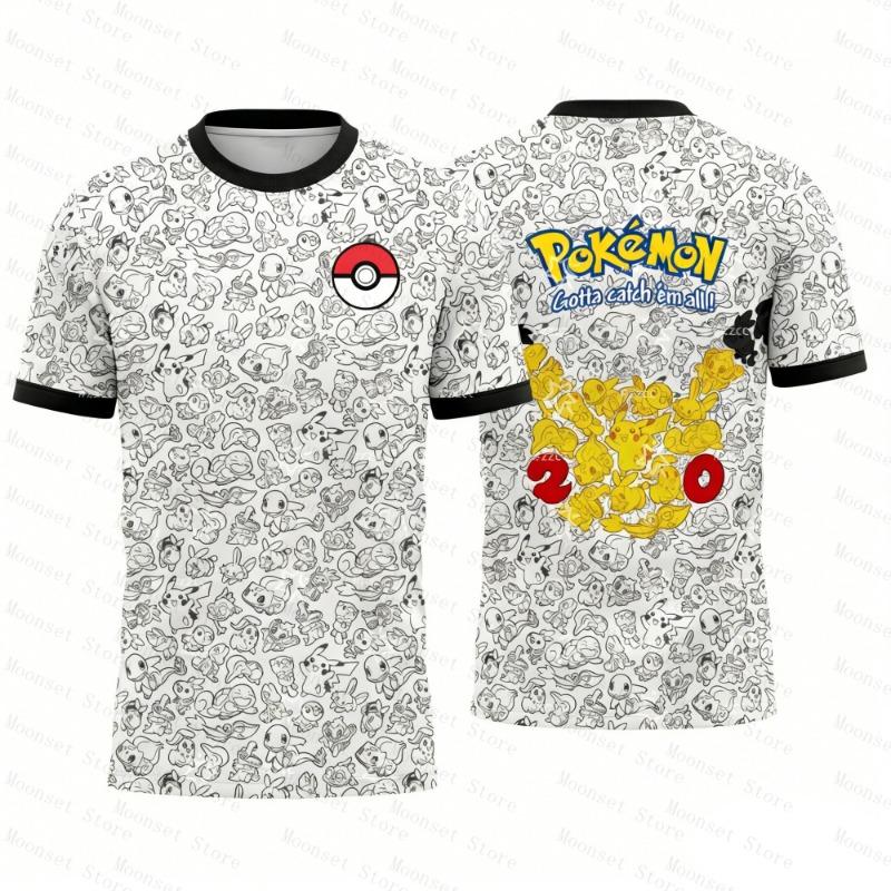 2026 Pikachu Graphic T-shirt Men's Football Tshirt Spring Sports Dry Quickly Men's T-Shirt Kid's Clothing Tee Y2k Woman t-shirts