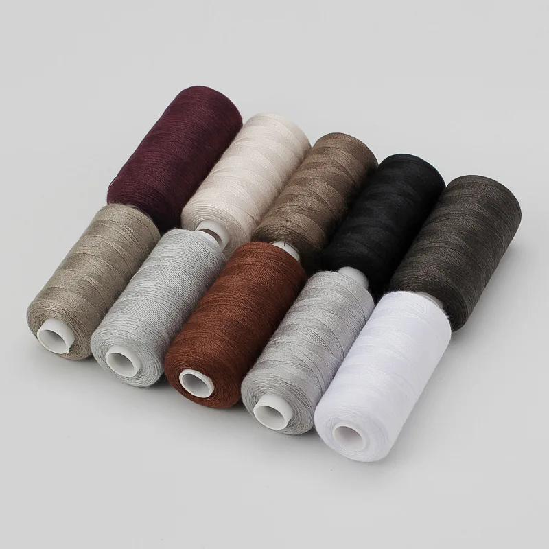 10 Rollen/Set Polyester 402 Nähgarn für manuelle und maschinelle Verwendung, 400 Yards, DIY