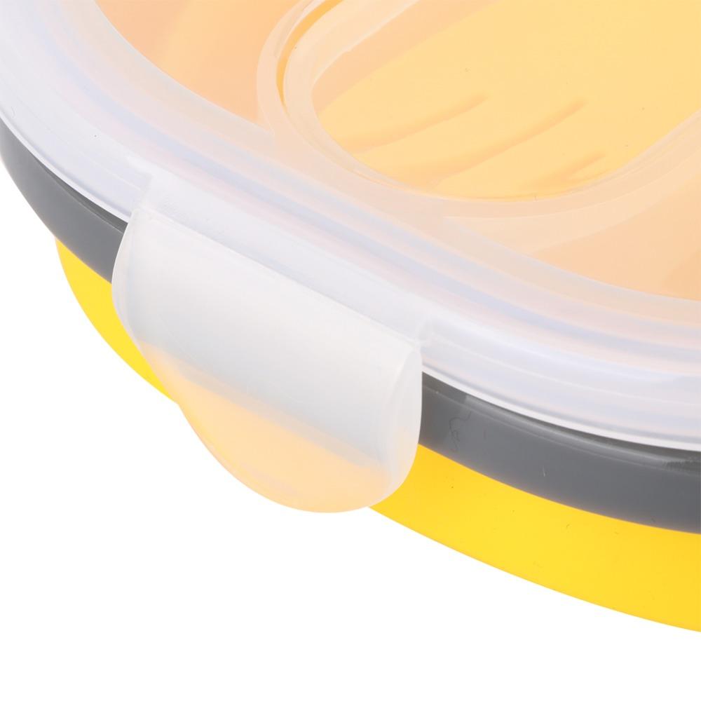 800ml Foldable Bento Box Microwave Safe Portable Food Storage Outdoor Travel