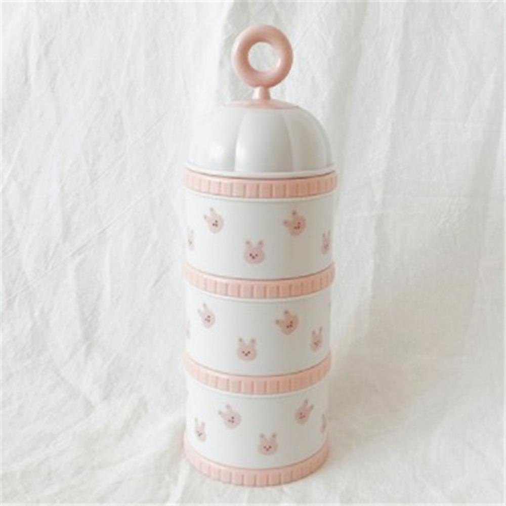 3 Layers Baby Milk Powder Box Tulip Portable Formula Dispenser Kids Snack Container  Travel