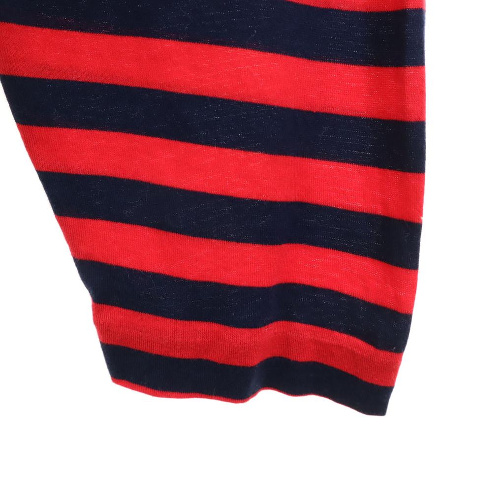 Loewe Made In Italy Old Border Pattern Long Sleeve T-shirt M Red Ron T Women Used