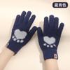 Women's autumn and winter plush knitted gloves warm and cold-proof plush imitation mink cartoon cute touch screen fashion
