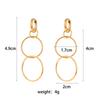 2026 Minimalist Three Hoop Drop Earrings 18K Gold Plated Personalized Waterproof Jewelry Earrings for Women Party Jewelry