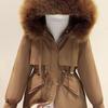 Fleece and Thicker Pie Overcome Women's Short Loose Large Size Down Cotton-padded Jacket Autumn and Winter Hooded Casual Cotton-padded Jacket