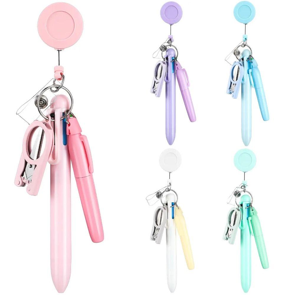 Badge Holder Retractable Nurse Pen Buckle Clip Nurse Ball Pen Nurse Ballpoint Pen  Nurse's Day Gift