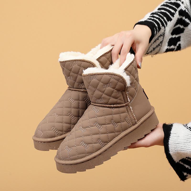 Winter New Snow Boots Fleece Thickened Warm Fashionable Non-slip Soft Bottom Comfortable Versatile Snow Cotton