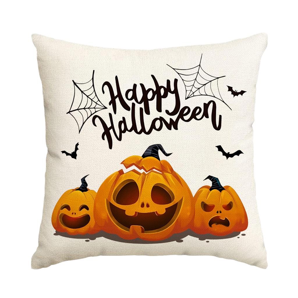 1/4 Piece Halloween Pillow Cover, Scary Pumpkin, Black Cat Print Cushion Cover, Trick Or Treat Sofa Cushion Cover For Halloween