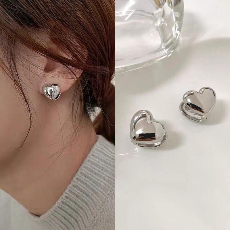 Women's Luxury Textured Metal Hoop Earrings - Versatile Niche Design