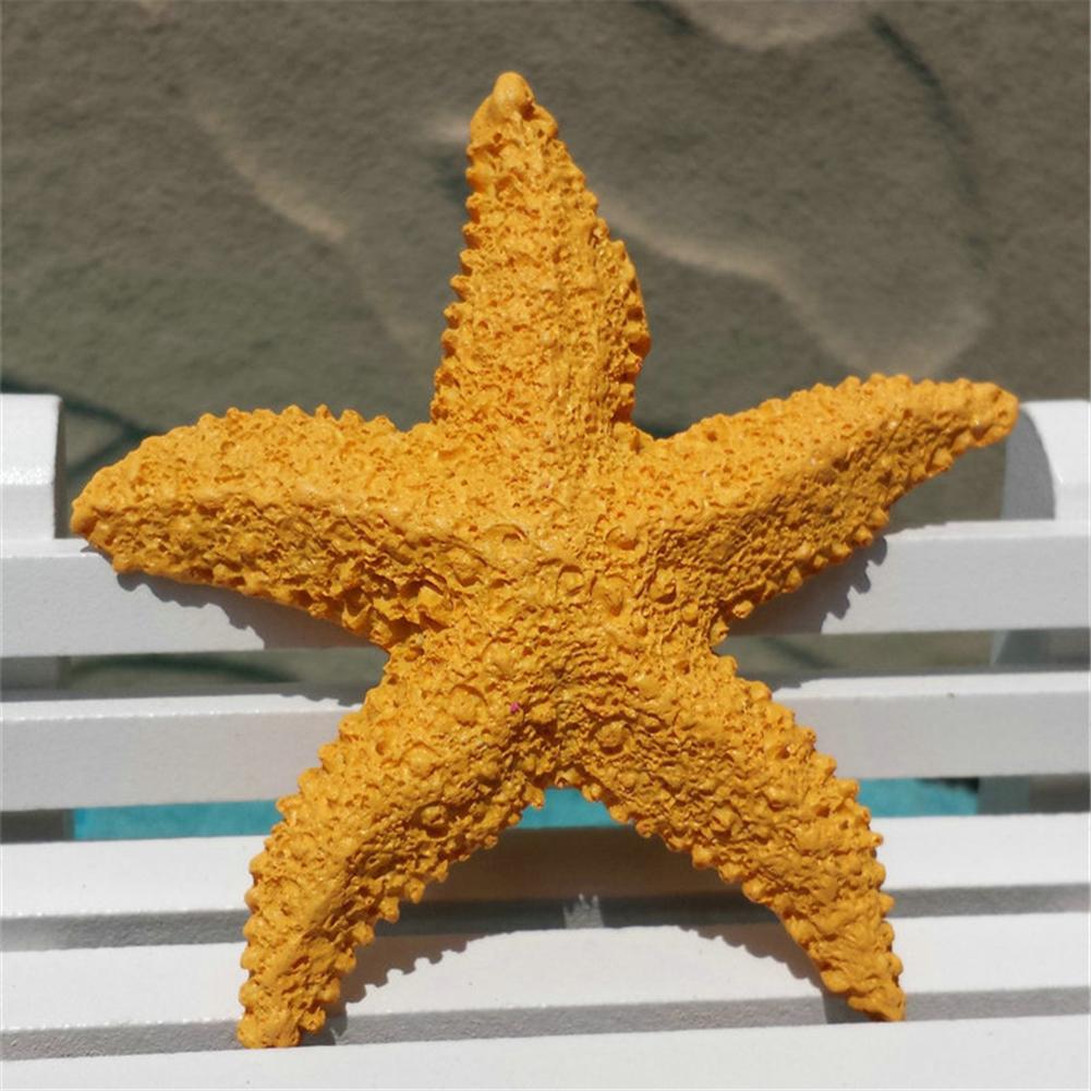 Resin Starfish Ornament Home Aquarium Decoration Photography Props Mini Starfish 7.5cm