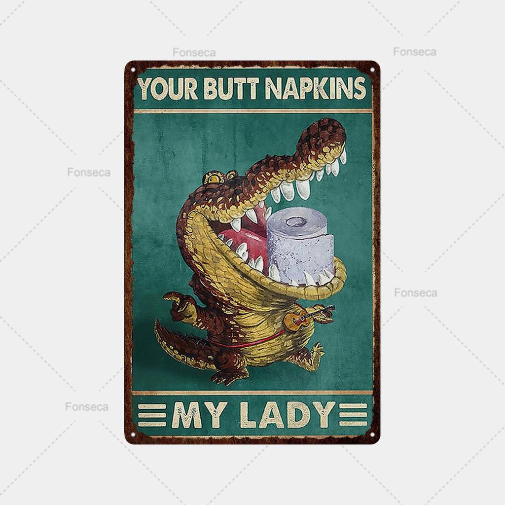 Mfoever Animal Inspirational Slogan Metal Sign Vintage Tin Sign Metal Vintage Bar Vintage Wall Decoration Bar Club Man Cave Metal Poster