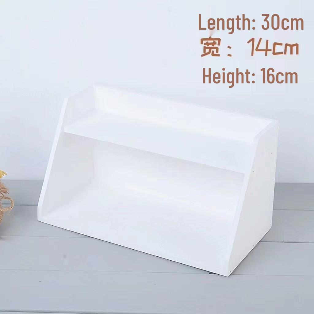 10-Piece White Dessert Display Stand Set: Wooden & Acrylic Tabletop Decoration