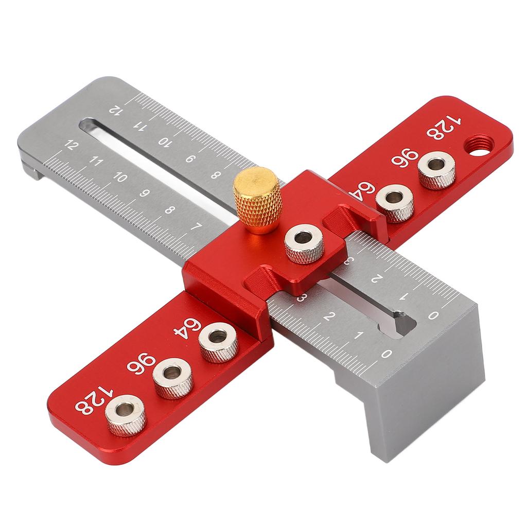 Cabinet Hardware Jig Adjustable Drawer Door Handle Template Tool Drill Guide Punch Locator with 2 Clamp