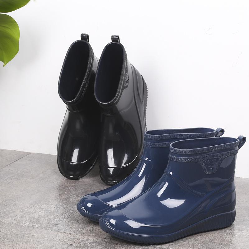 Water shoes high-end short rain shoes men's fashion non-slip rain boots fishing waterproof glue shoes