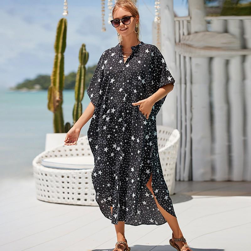 European & American Style Long Shirt Resort Cardigan - Women's Sun Protection Beach Cover-up