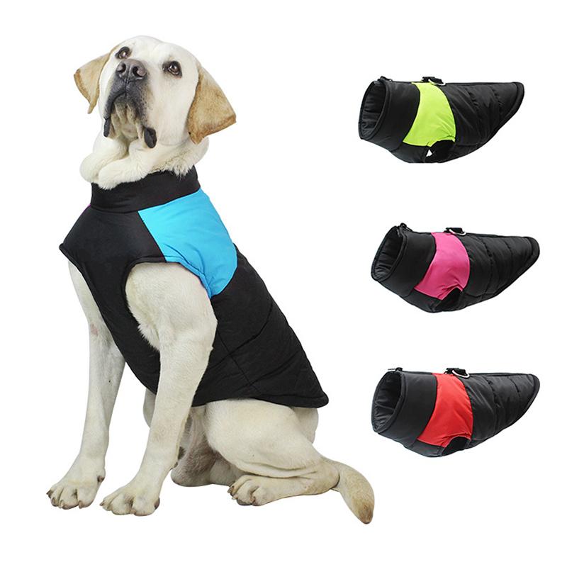 XL-7XL Pet Coat Jacket with Buckle for Small Large Dogs Winter Warm Big Dog Clothes Golden Retriever Bulldog Mascotas Clothing