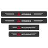 Carbon Fiber Car Door Sill Protector Threshold Stickers Emblem For Mitsubishi ASX Lancer Pajero Outlander L200 EVO Lancer EX