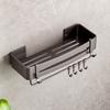 Storage Rack Aluminum Alloy Metal Body Corrosion-Resistant Corner Shelf Wall-Mounted Triangular Design Kitchen Bathroom Shelf