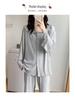 Maternity Lounge Set: Loose-Fit Plus Size Pajamas for Spring & Autumn - Ideal for Postpartum Nursing & Homewear