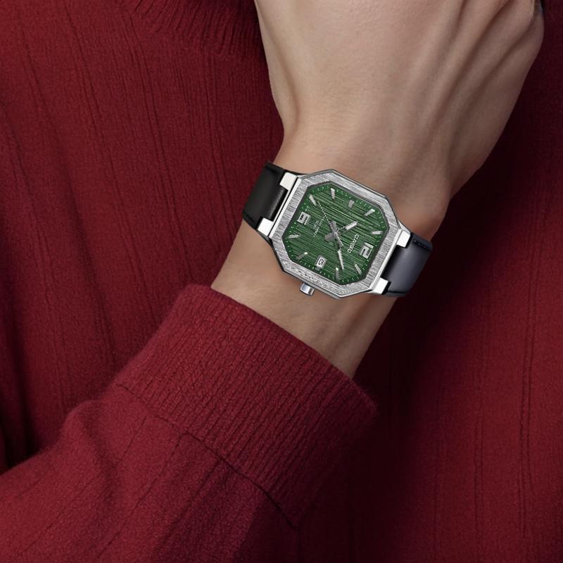 

CASIO STANDARD series 50 meters waterproof movement Quartz leather strap men s watch green dial MTP-B195L-3AV зелений