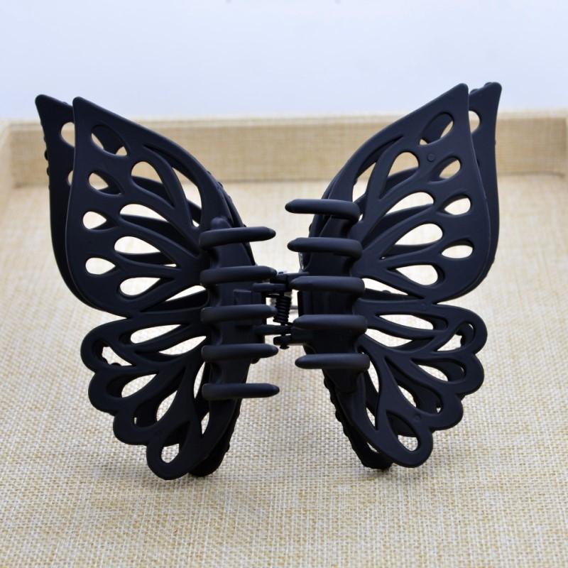 New Butterfly Big Hair Claws Fashion Barrettes Acrylic shining Double Layer Hair Accessories for Girls Claw Clip