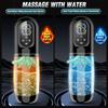 6 in 1 Male Masturbator Vacuum Penis Pump with Upgrade Telescopic Sucking Licking Vibrating Adults Sex Toys for Men Trainer