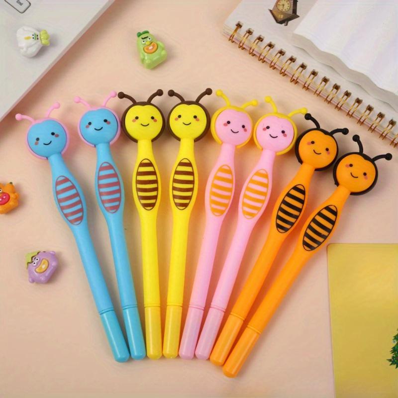 Bee Ball Point Pen Cute Stationery Black Ink 0.5mm Quick-Drying Smooth Writing Gel Pens Office School Daily Use School Supplies