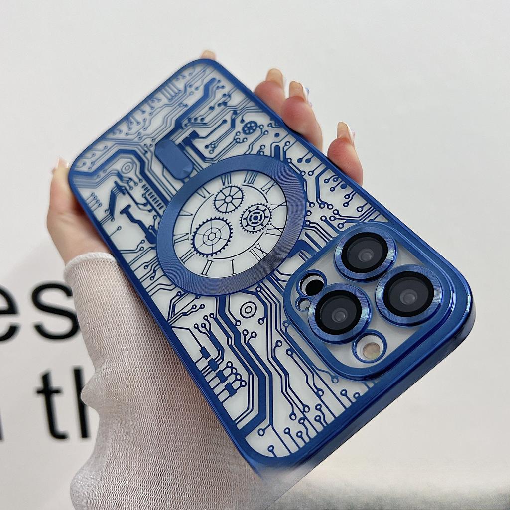 Der mechanisch galvanisierte magnetische Typ ist geeignet für iPhone 15 Handyhüllen, iPhone 14 Pro Max mit Objektivfolie und 13 Schutzhüllen.