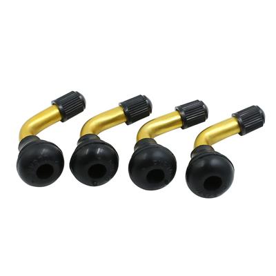 Tire Valve Stem for Cars, 90 Degree Angle, Snap-in, Rubber Tubeless, 4 Pcs