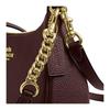 Coach Teri 24 Logo Leather Shoulder Bag Medium Women's Brown
