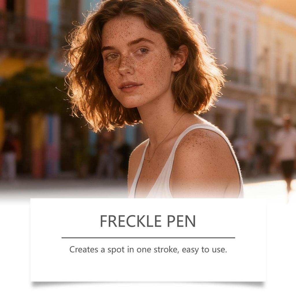 Zephoco Light Brown Freckle Pen: Smooth application, excellent color payoff for natural faux freckles.