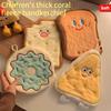 4PCS Thickened Coral Fleece Hand Towel - Super Absorbent Quick Drying Bathroom Kitchen Towel with Cute Cartoon Pattern