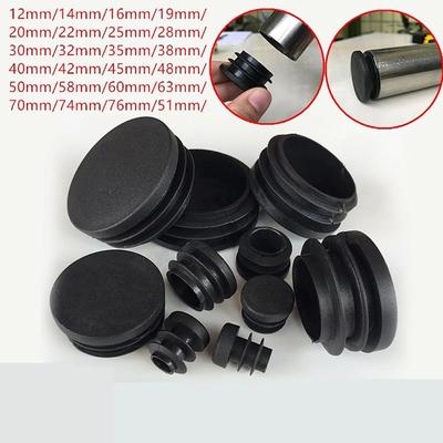 10 Peças Plug para Perna de Móvel de Tubo de Aço Protetores de Piso Antiderrapante Tubo Redondo Tampa de Poeira 16 19 22 25mm Inserções de Tubo Tampões