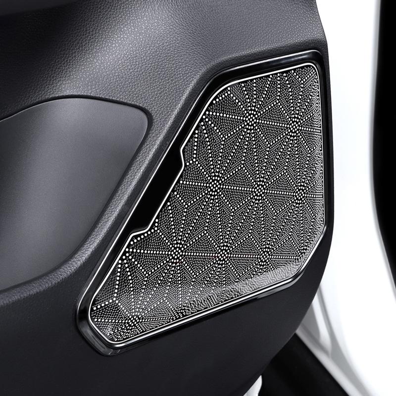 For Toyota RAV4      2024 RAV 4 XA50 Hybrid Car Door Audio Speaker Trim Cover Stainless Steel Accessories