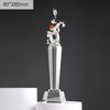 Customized Dragon Shaped Crystal Trophy Annual Meeting Awards Excellent Employee Souvenirs Home Decor Crafts Lettering Medal 1Pc