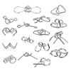 20/25/30/32/40Pcs/Set Metal Puzzle Ring Brain Teaser 3D Wire Puzzle Game Kids Adults